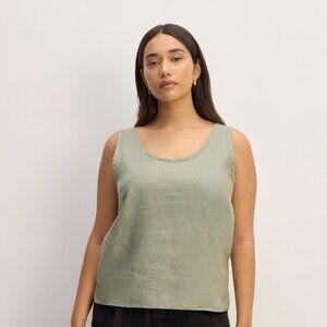 NWOT Everlane Scoop Tank in Linen in Sage Green - Size 8